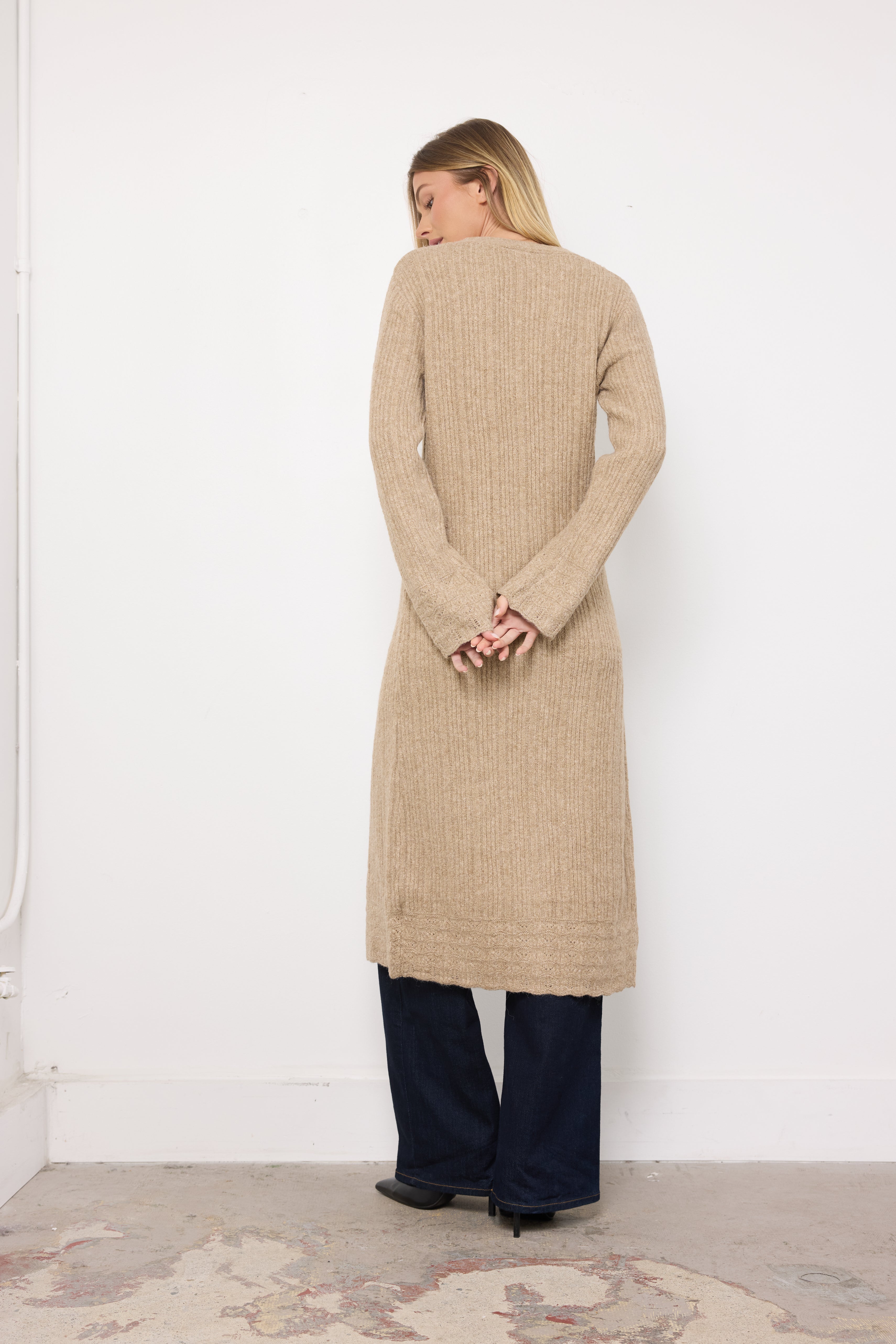 Cozy Corner Taupe Knit Top