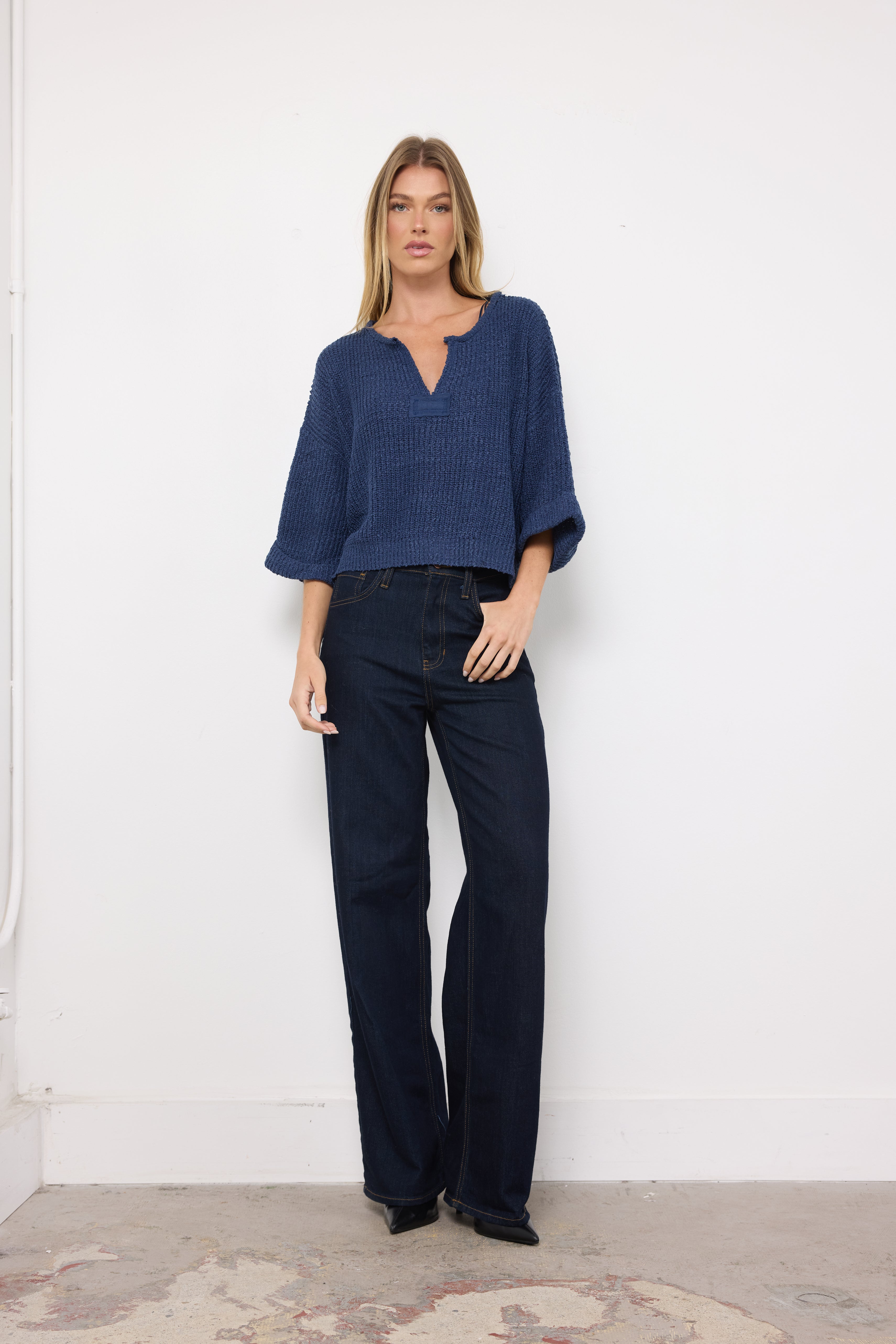 Loose The Attitude Navy Top