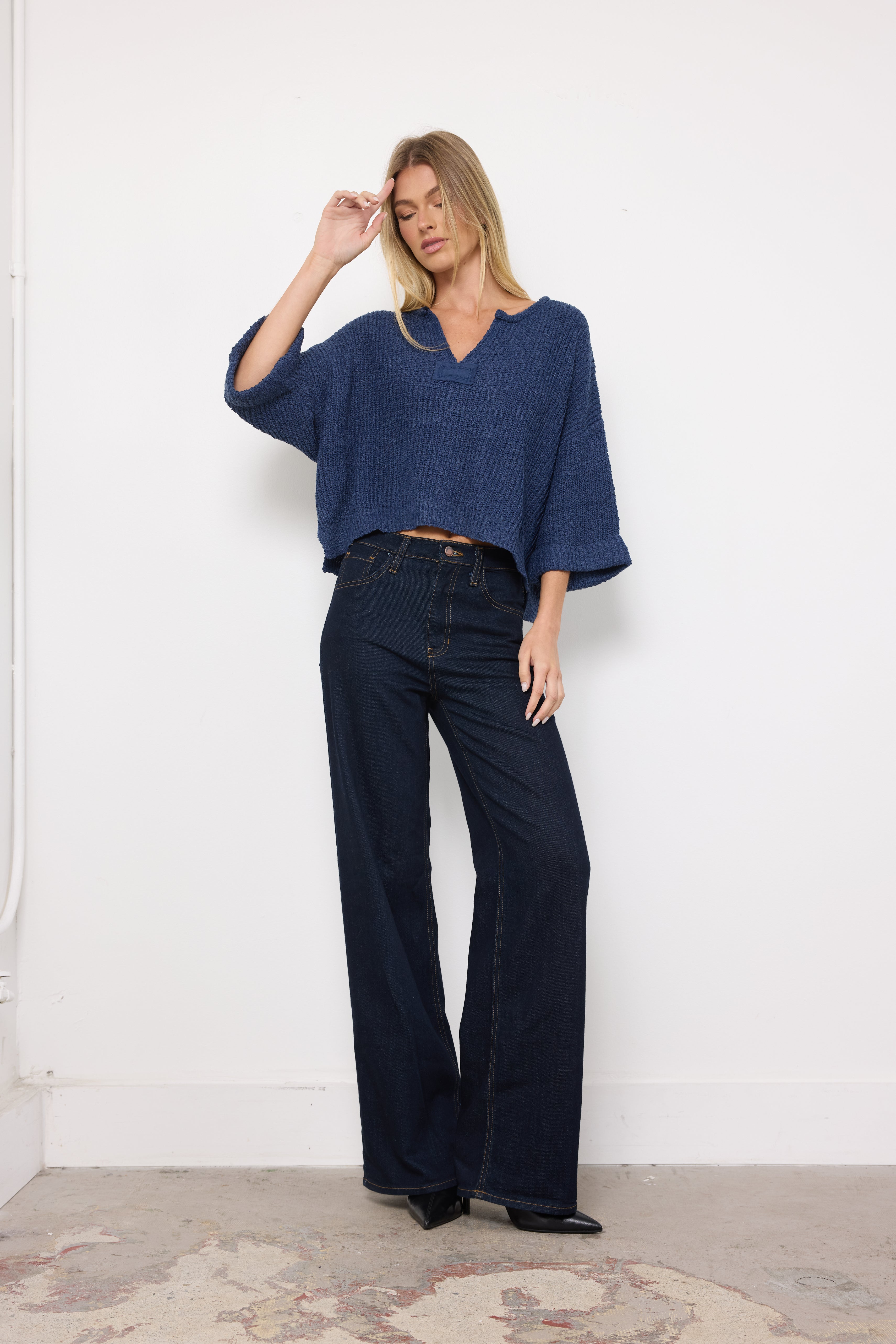 Loose The Attitude Navy Top