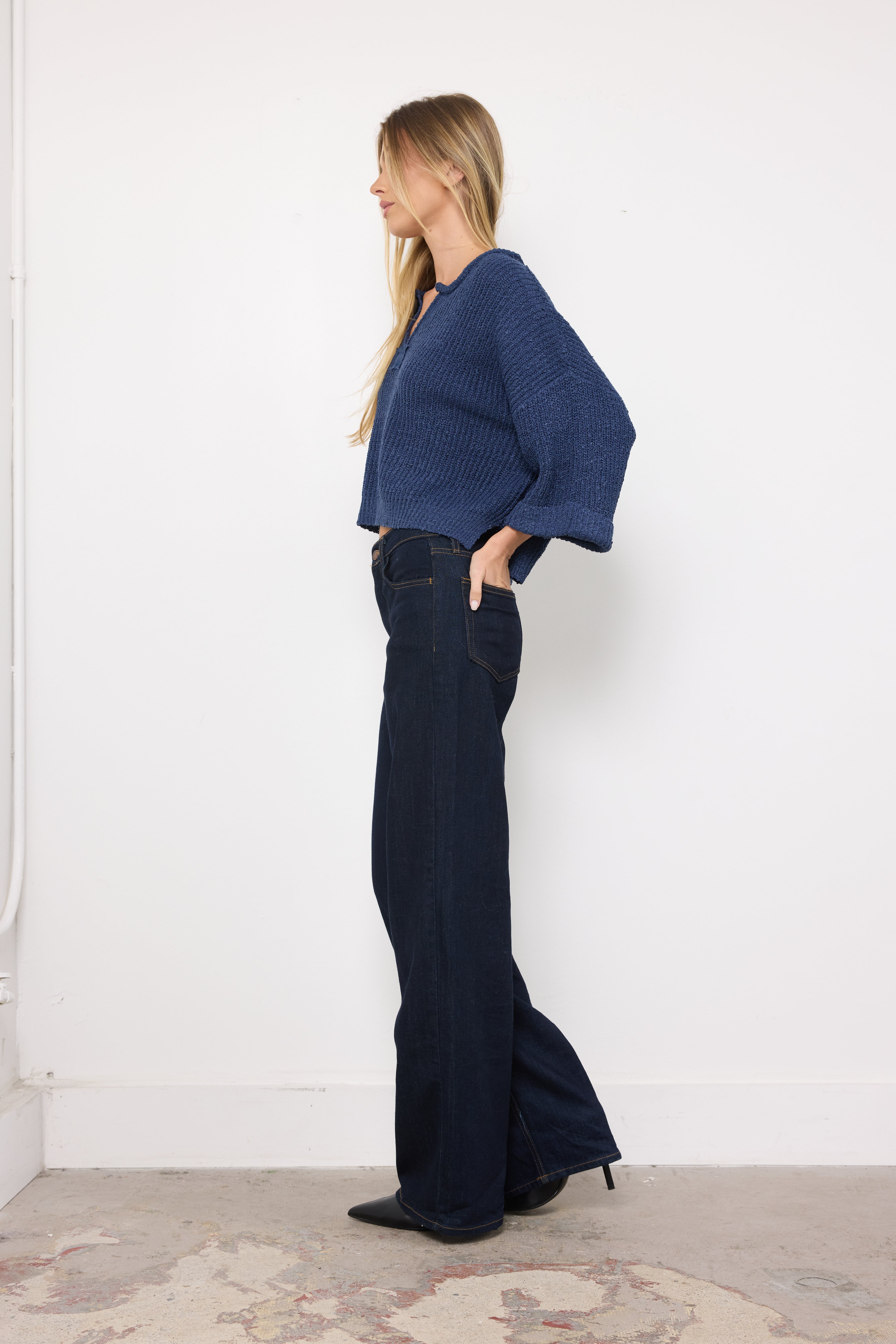 Loose The Attitude Navy Top