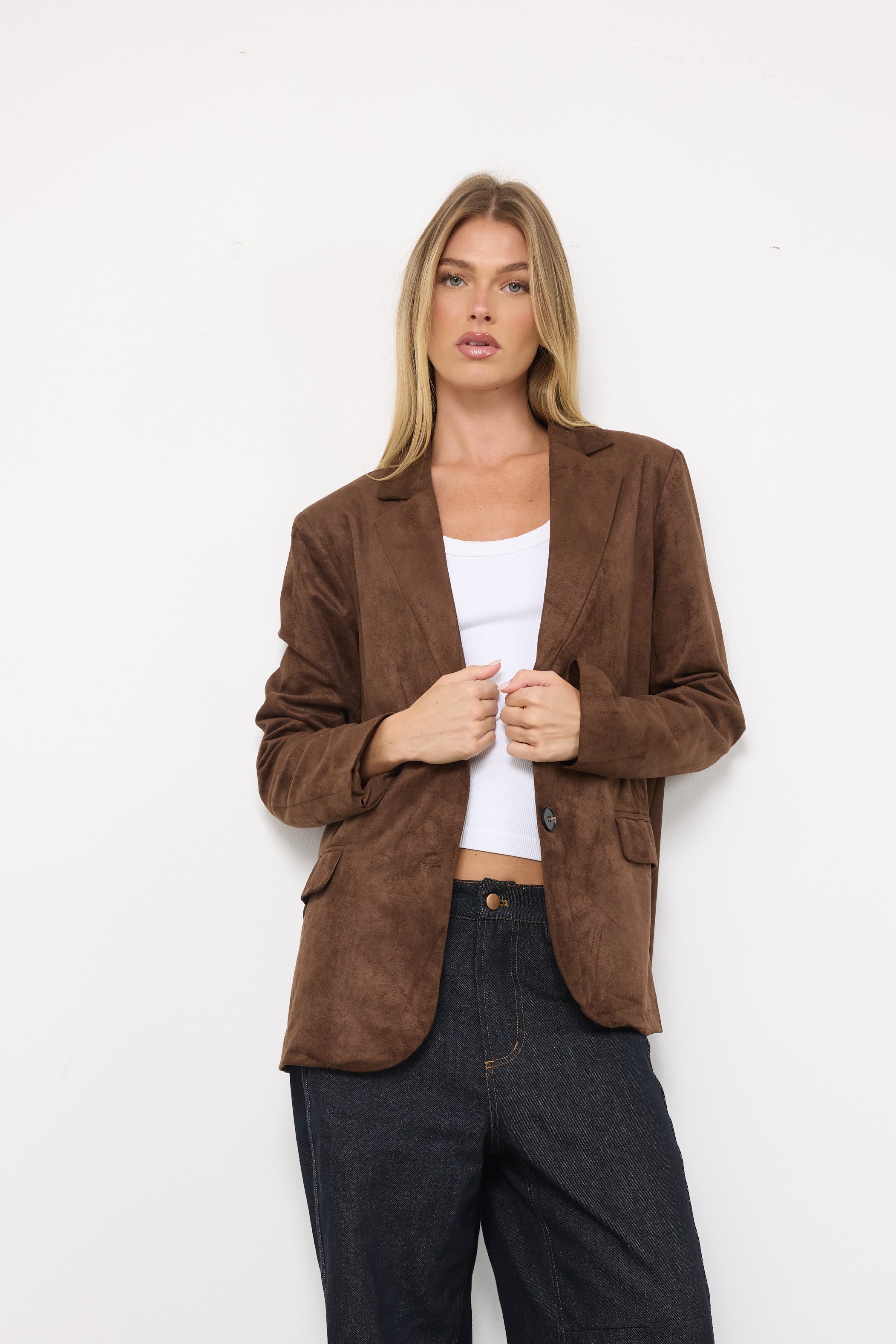 Don't Leave Me Espresso Blazer