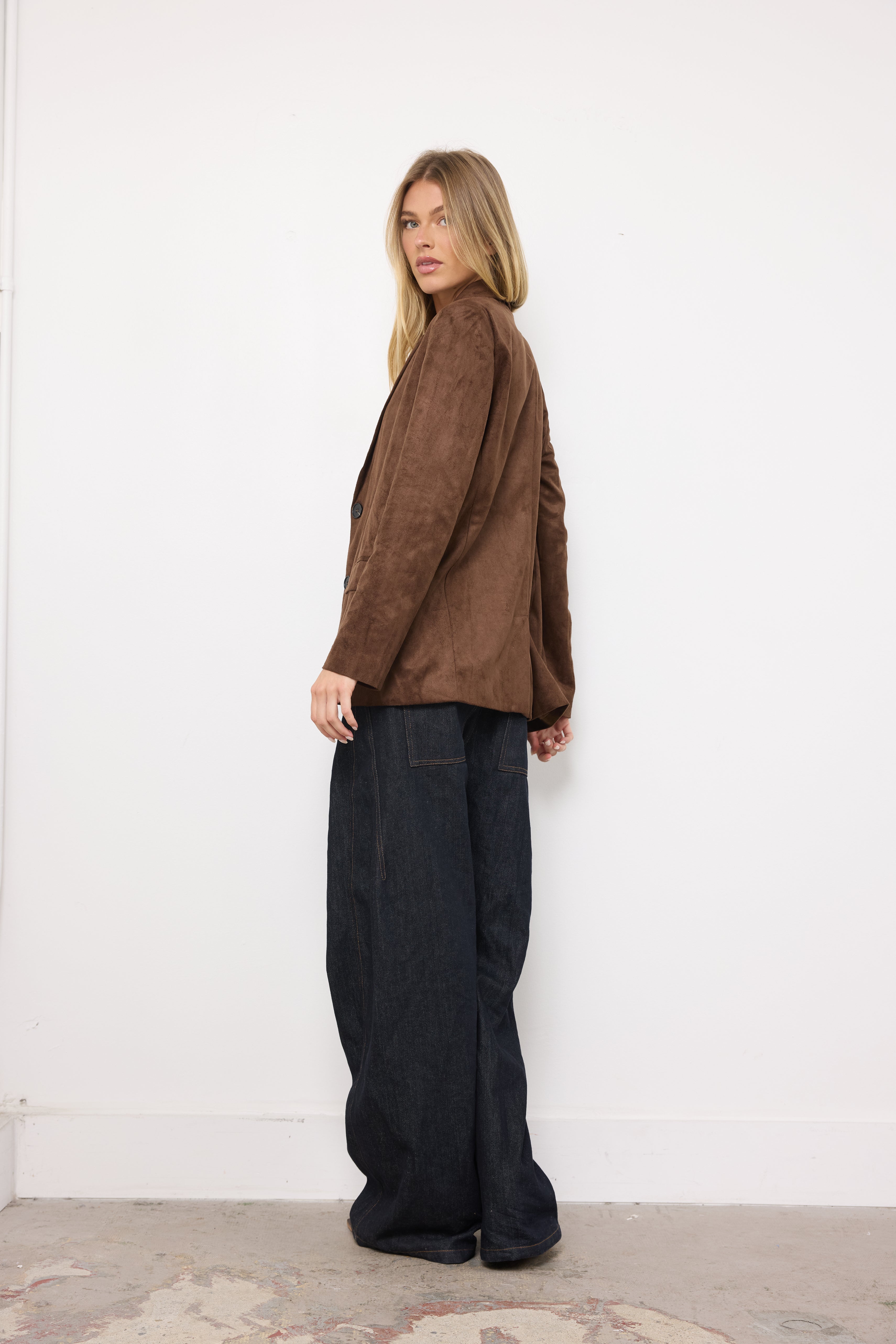 Don't Leave Me Espresso Blazer