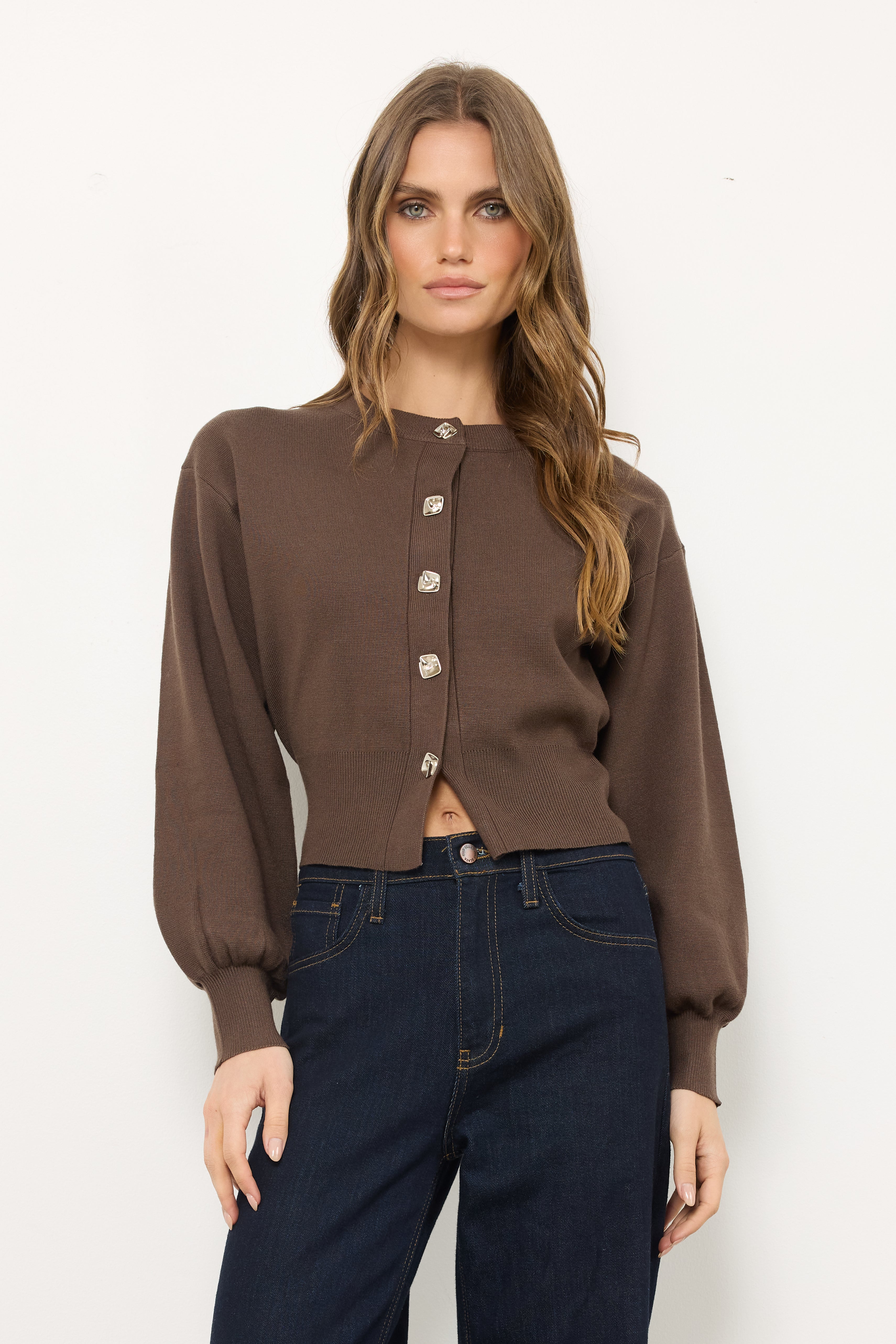 Who's That Girl Mocha Knit Top