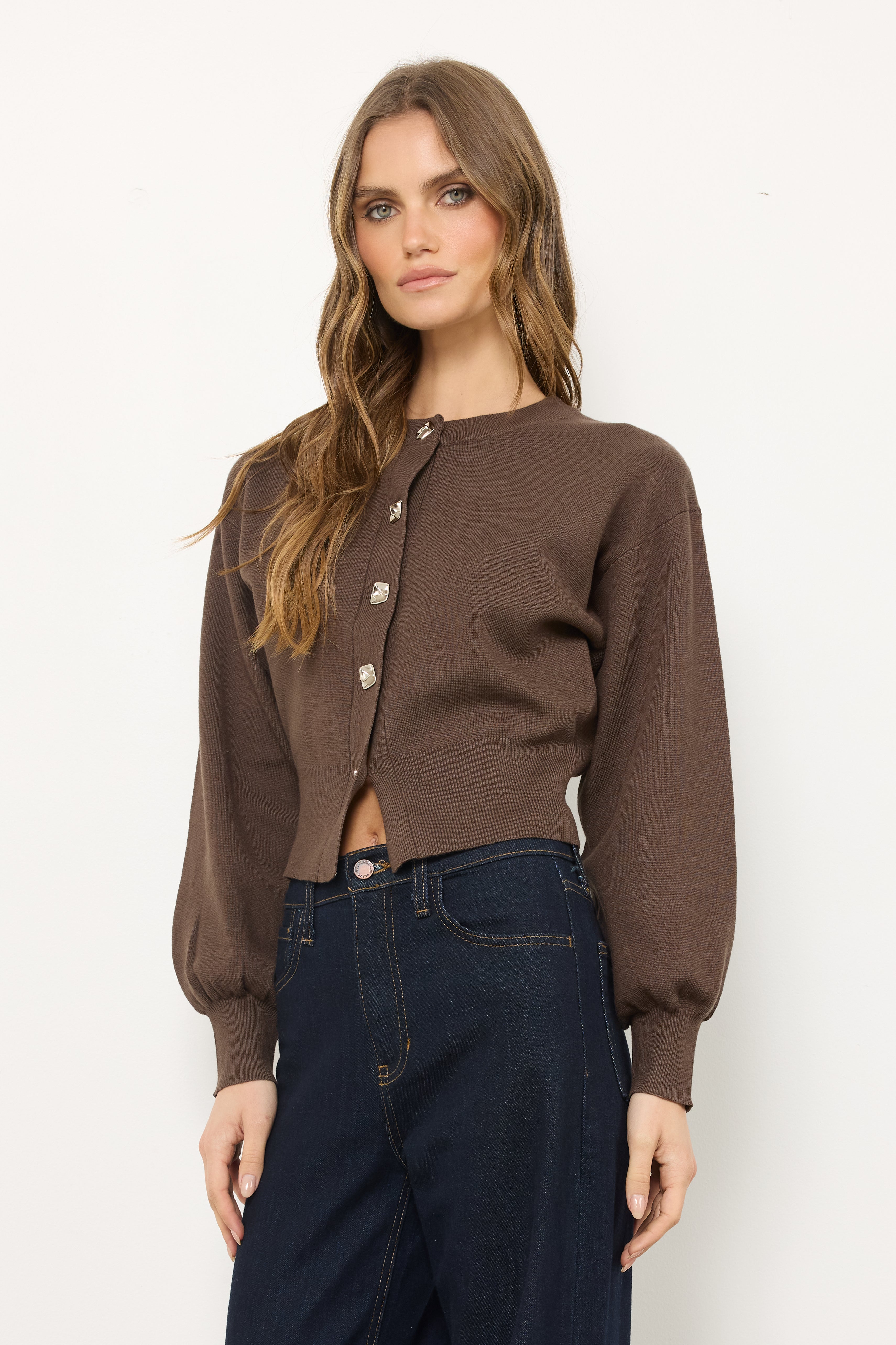 Who's That Girl Mocha Knit Top
