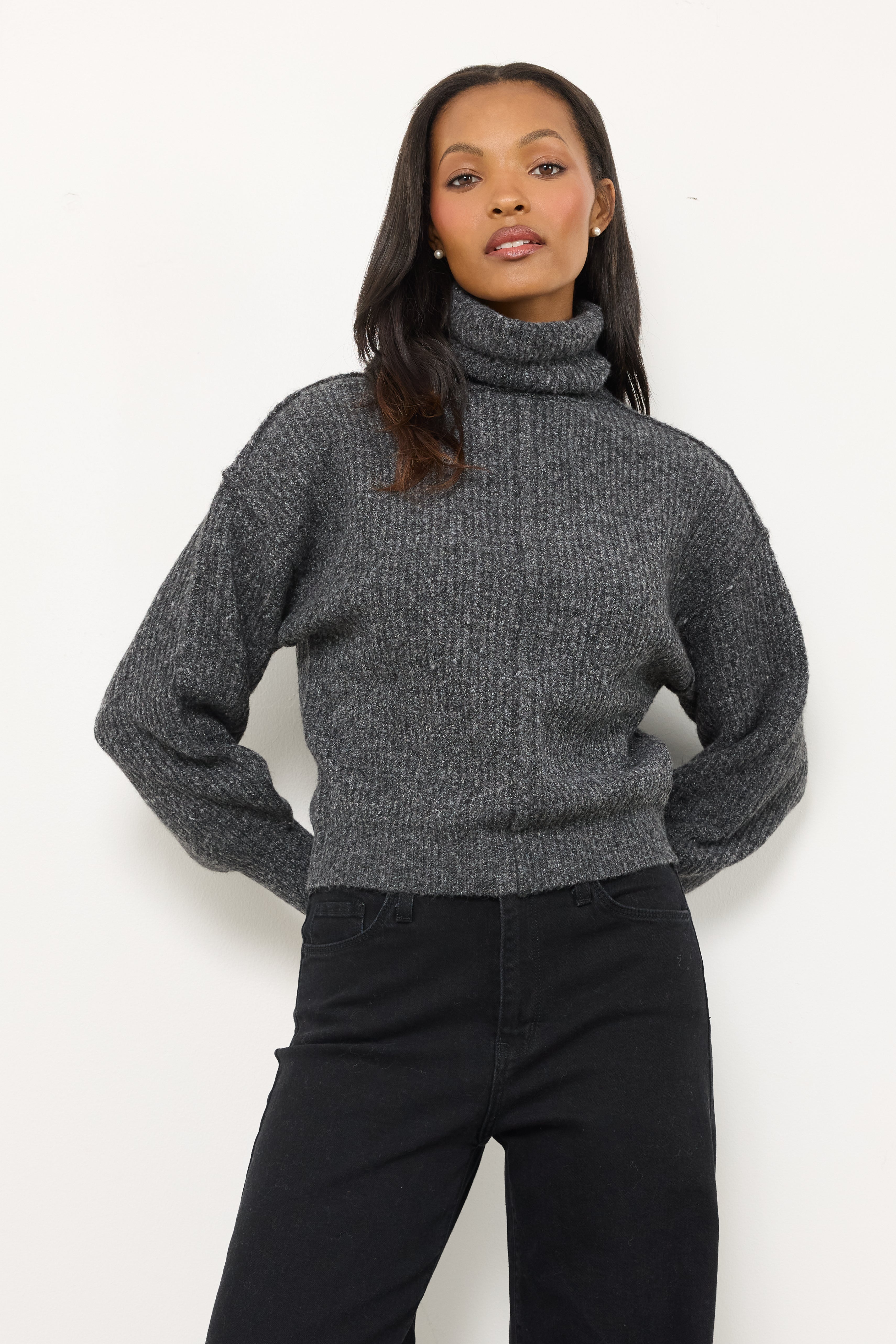 Moving Mountains Black Knit Top