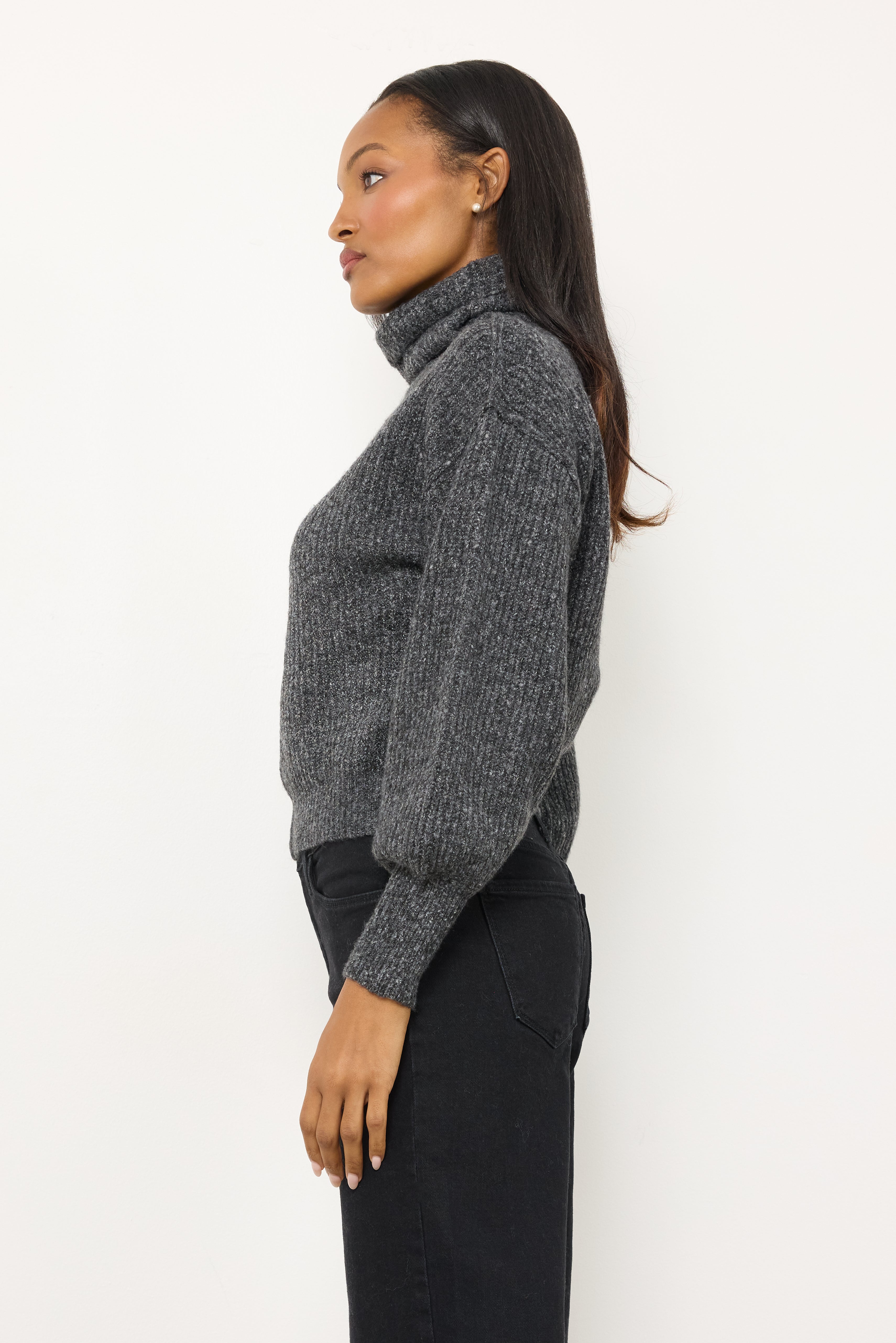 Moving Mountains Black Knit Top