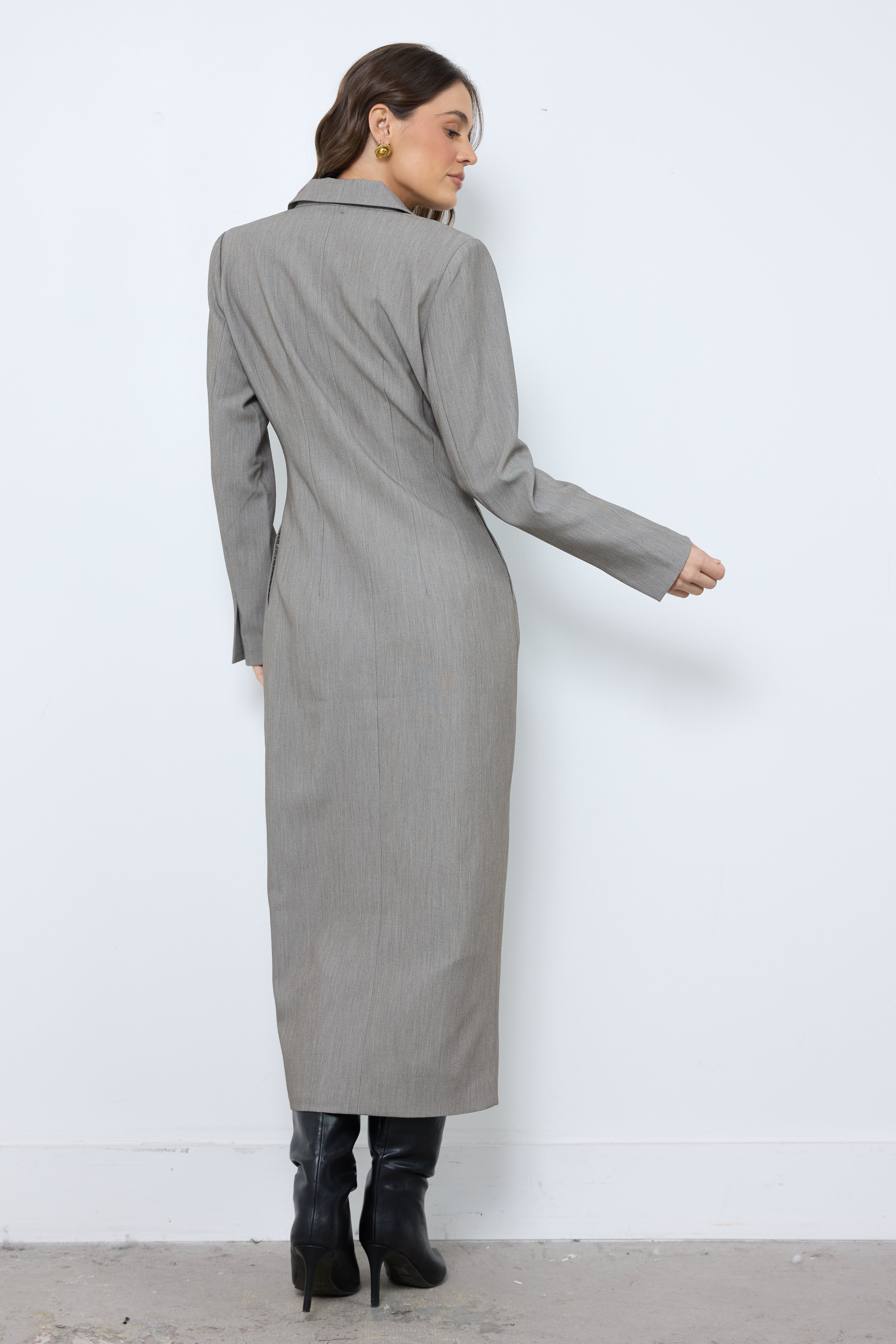 So Sophisticated Light Brown Multi Dress