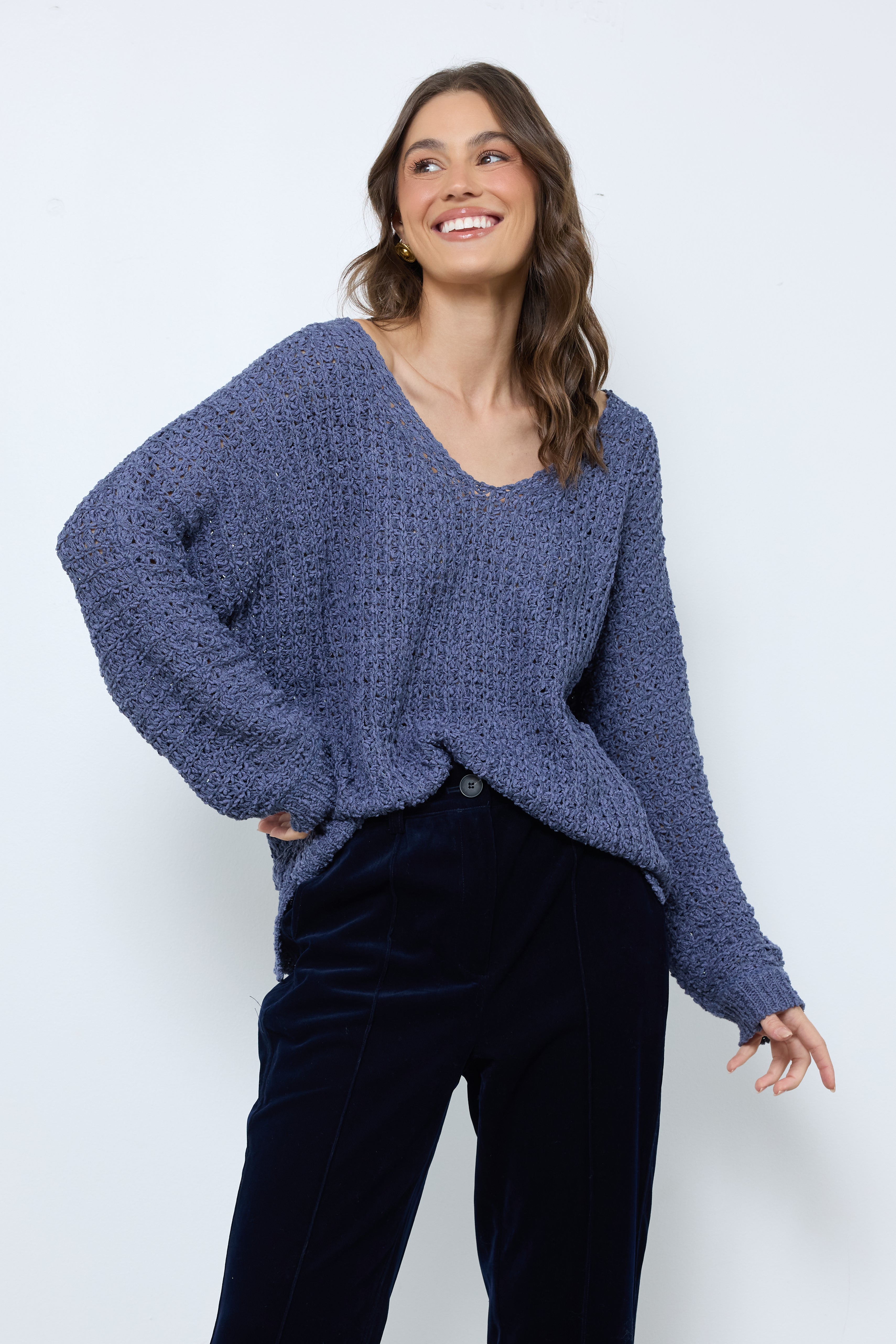 Emerson Blue Grey Knit