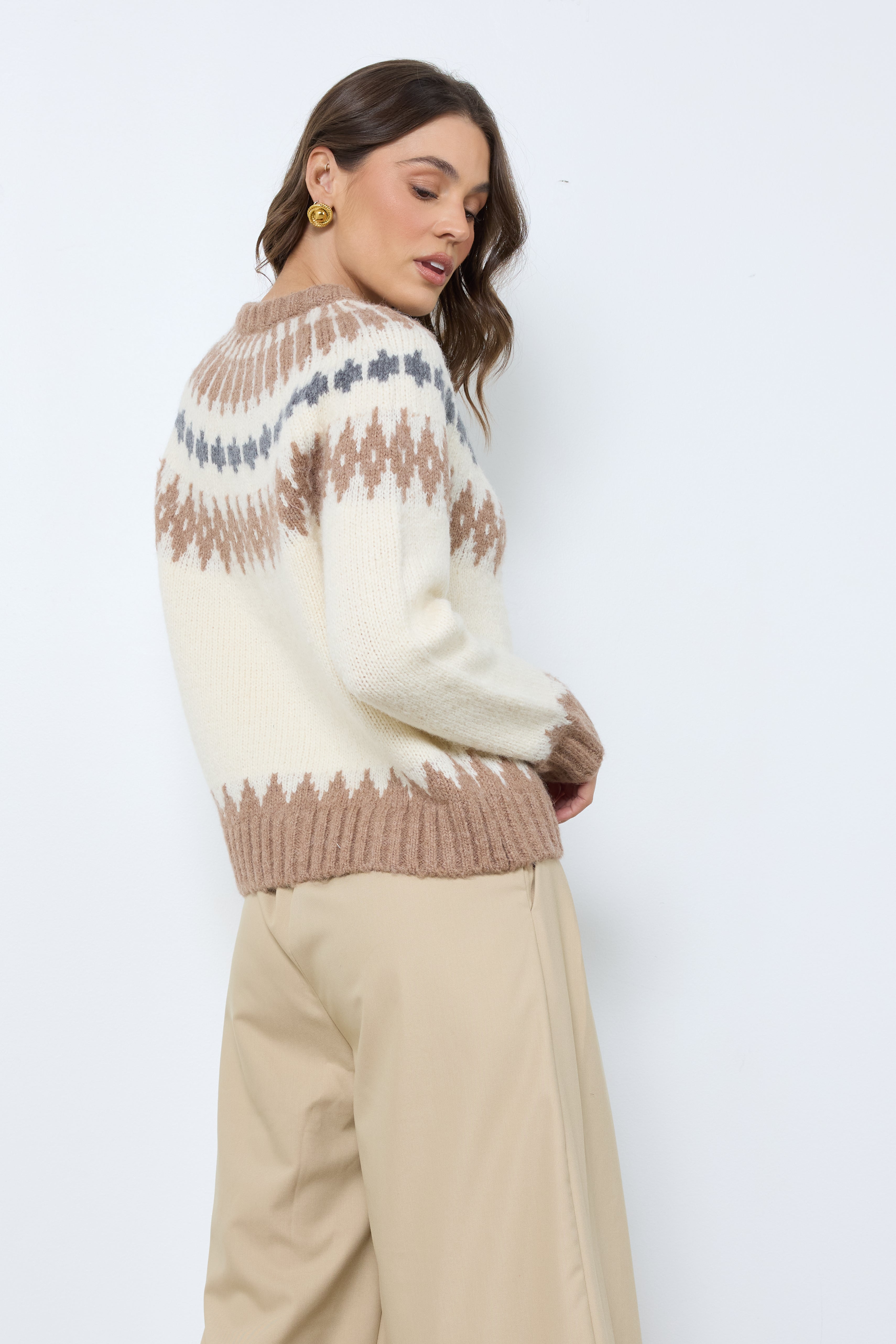 Granny's Homemade Cookies Cream Multi Knit Top