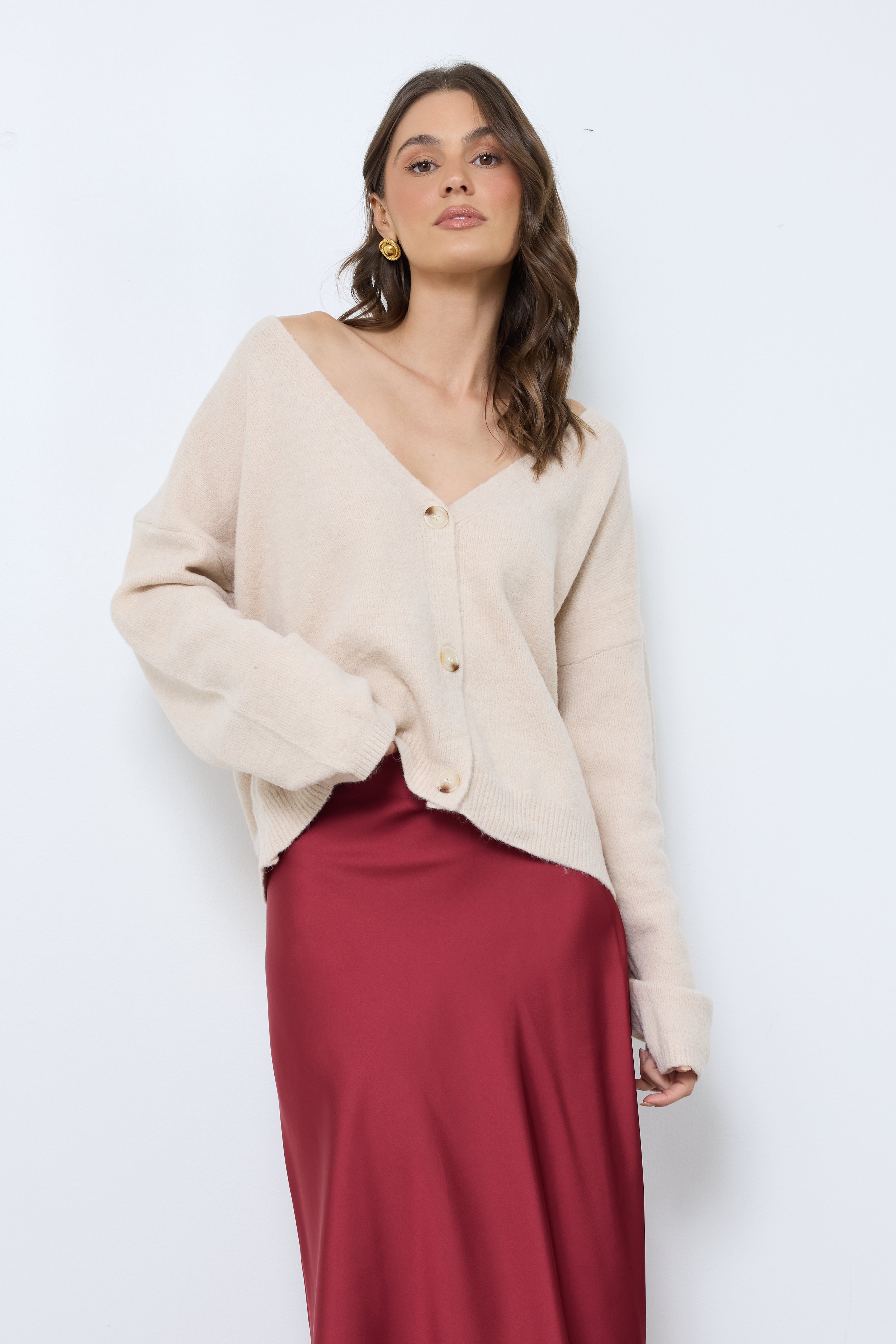 Springtime Staple Beige Knit Top