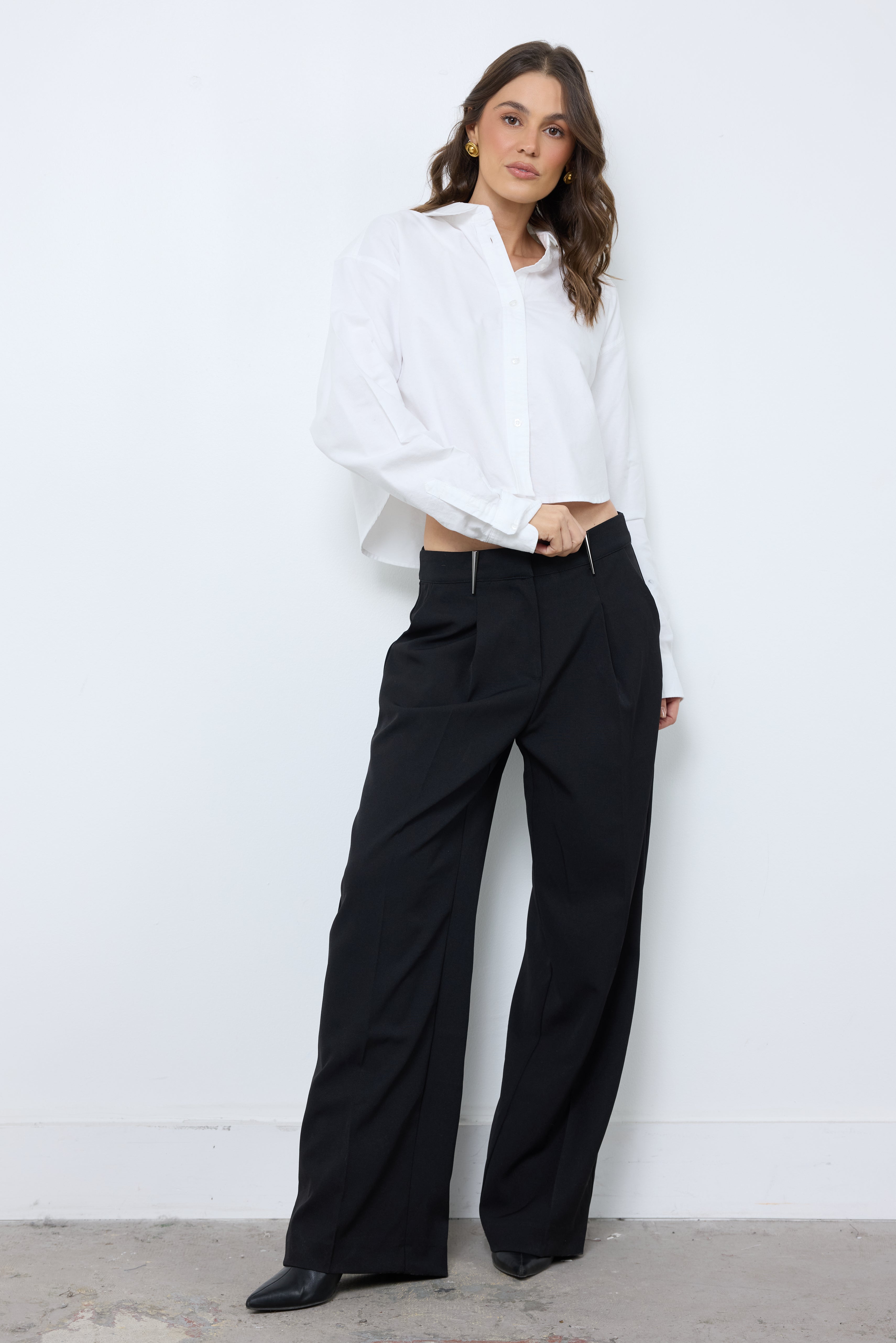 Straight To It Black Pants