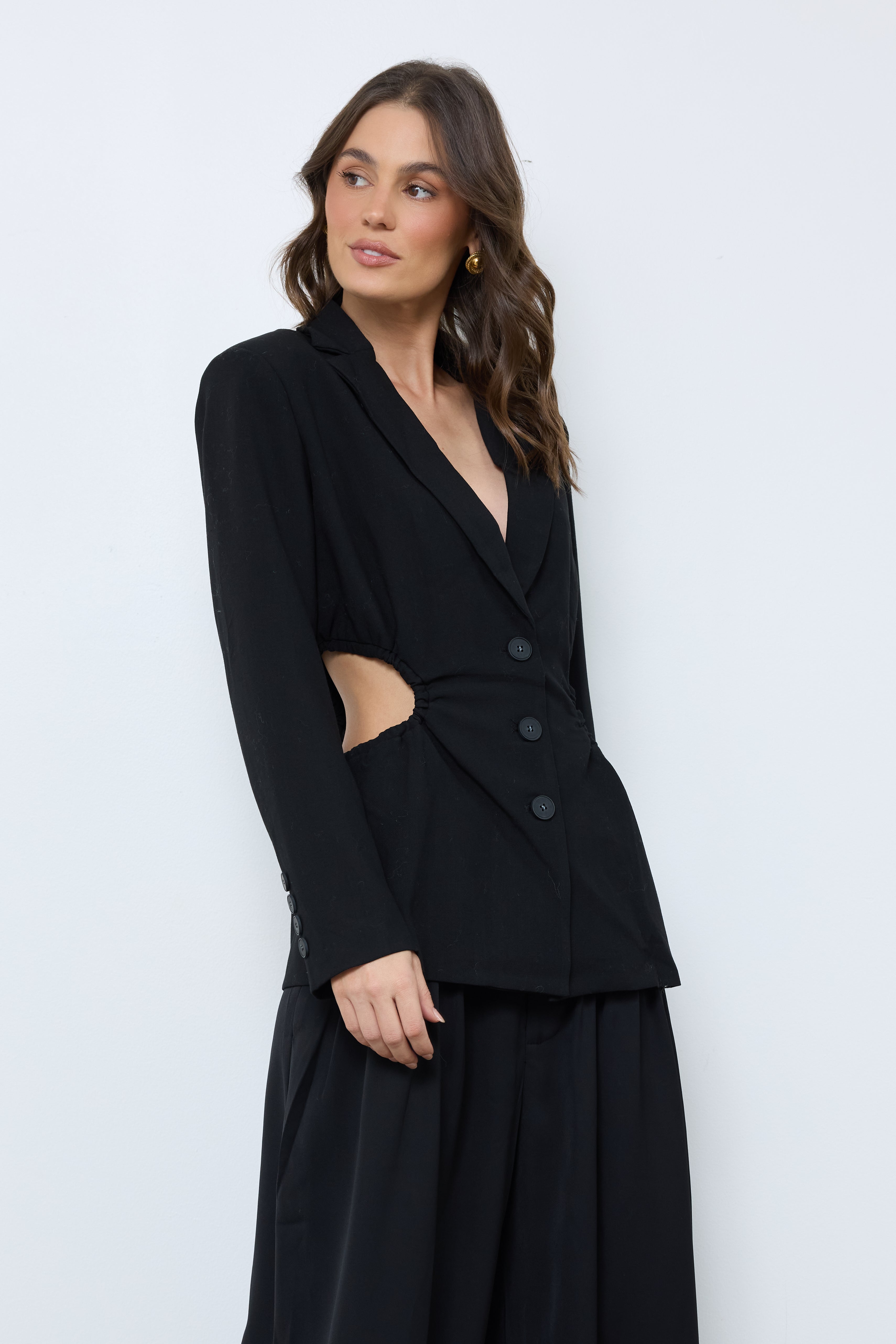 Side Hustle Black Blazer