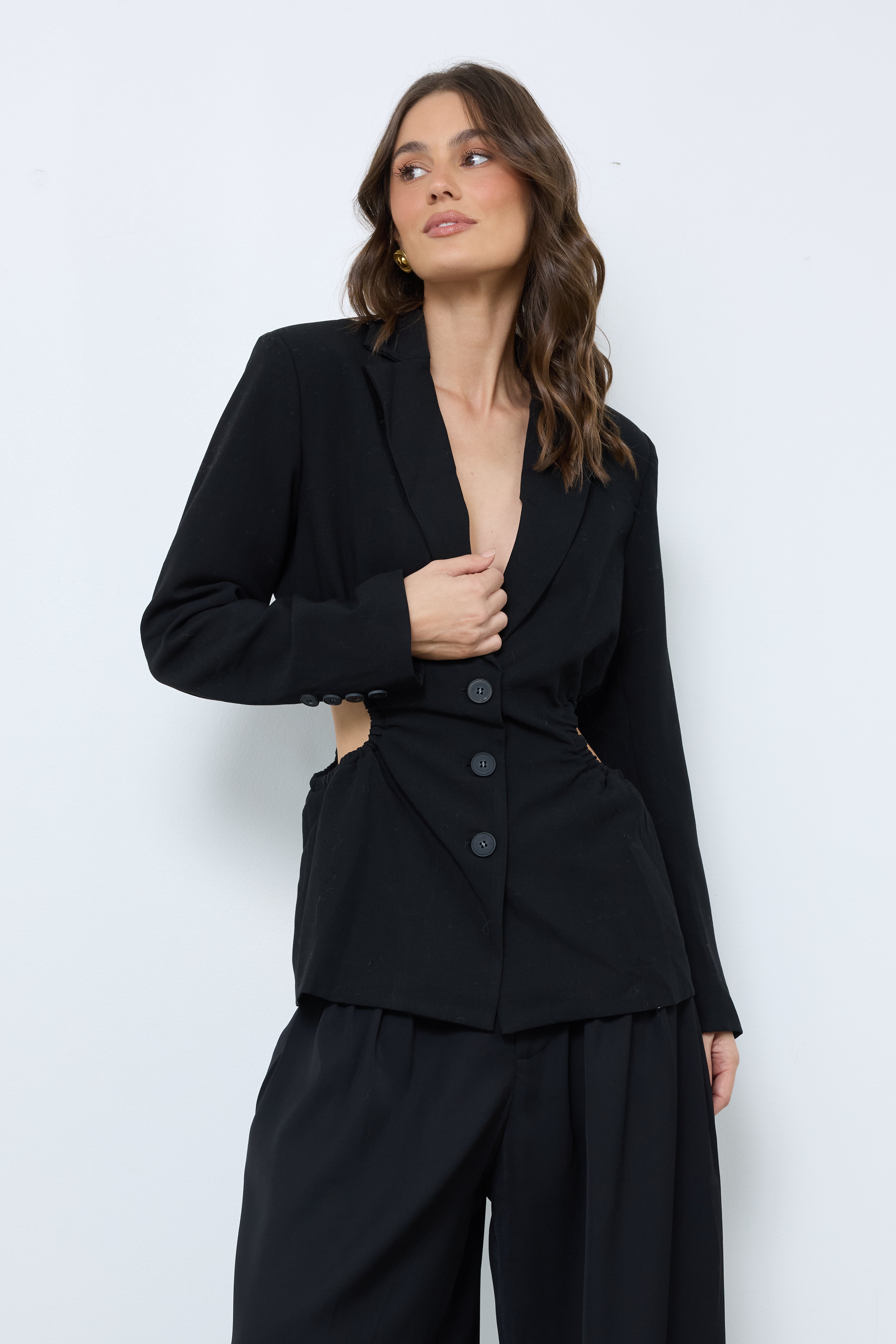 Side Hustle Black Blazer