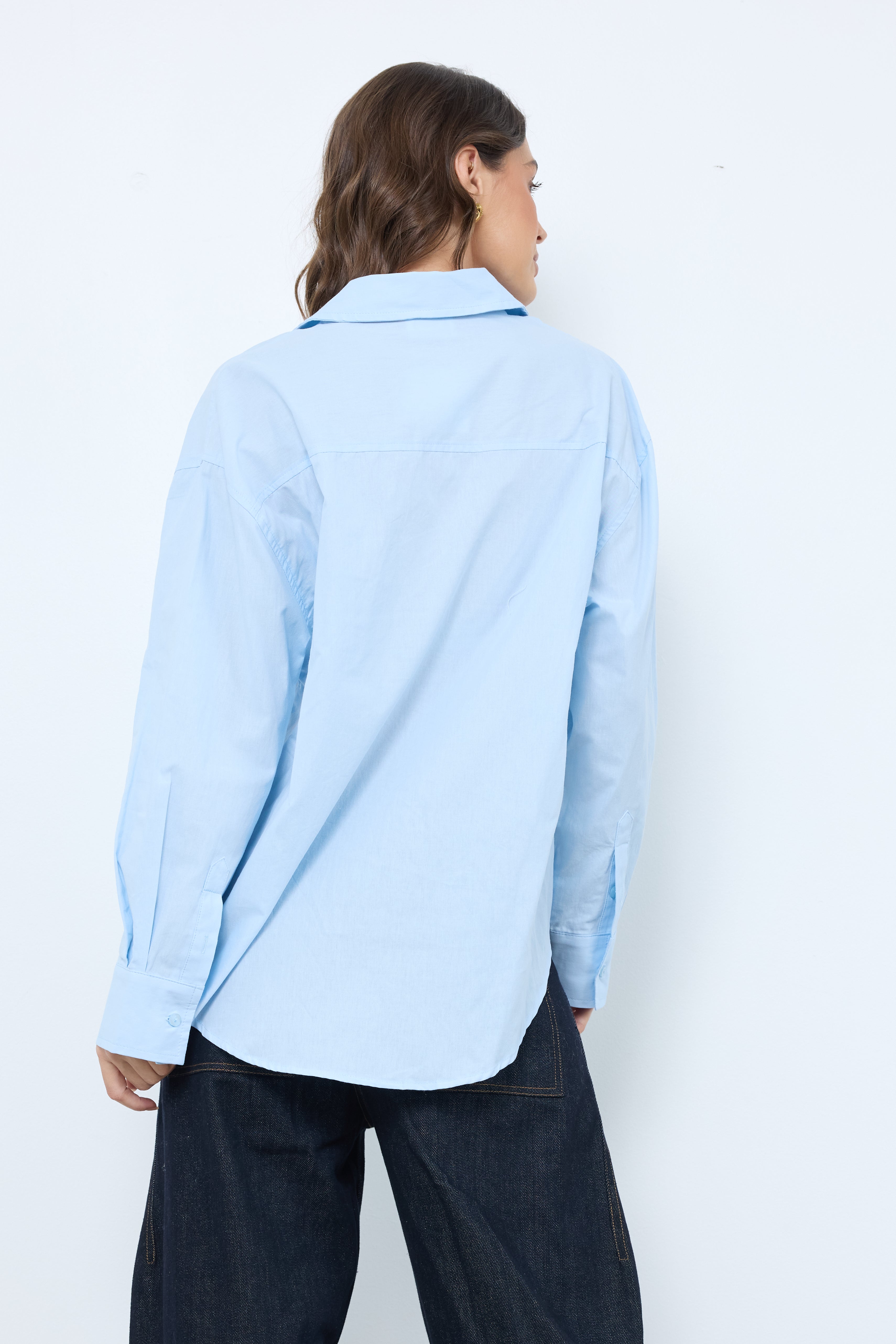 Back Bay Blue Button Down Top