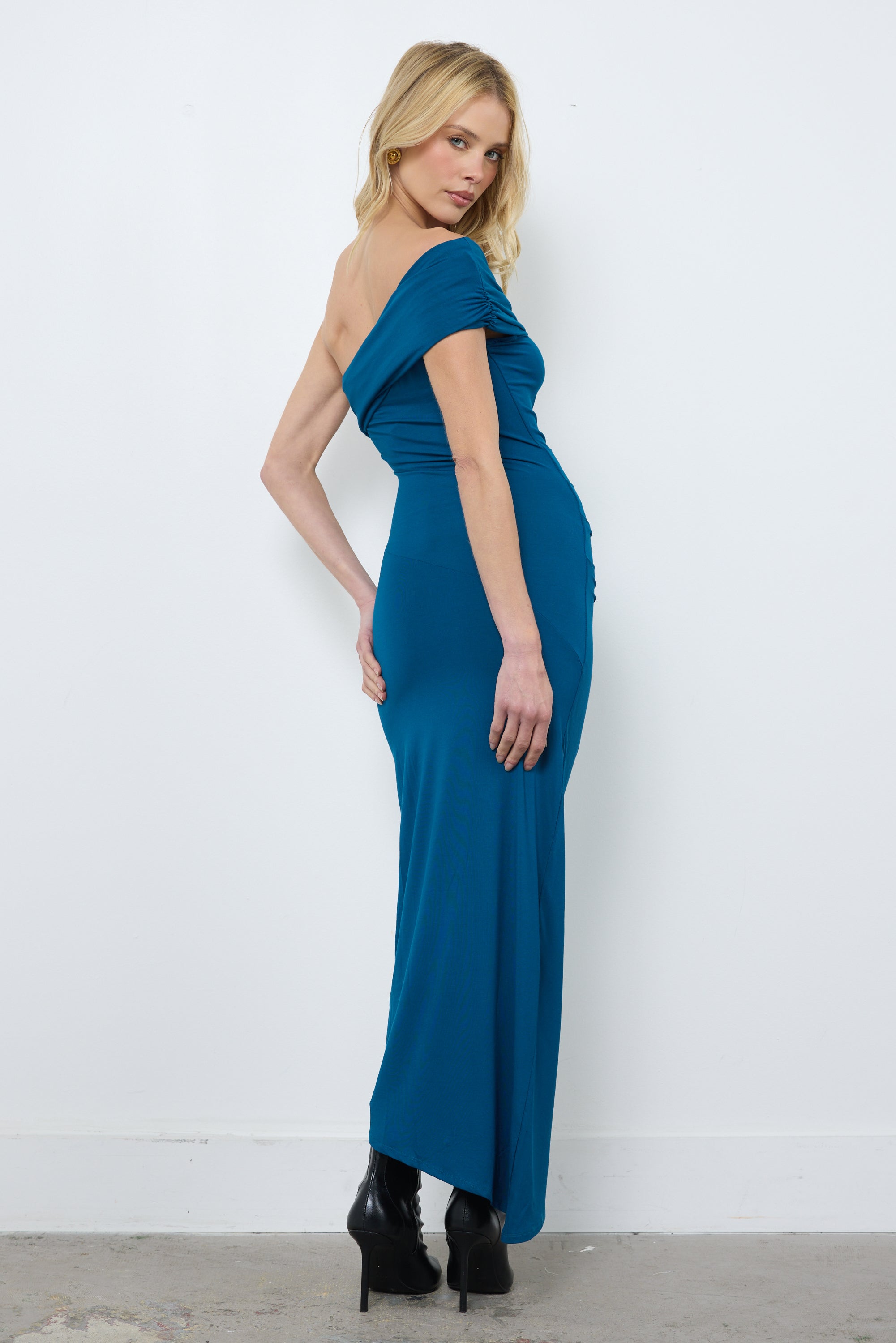 Rebekah Teal Blue Dress