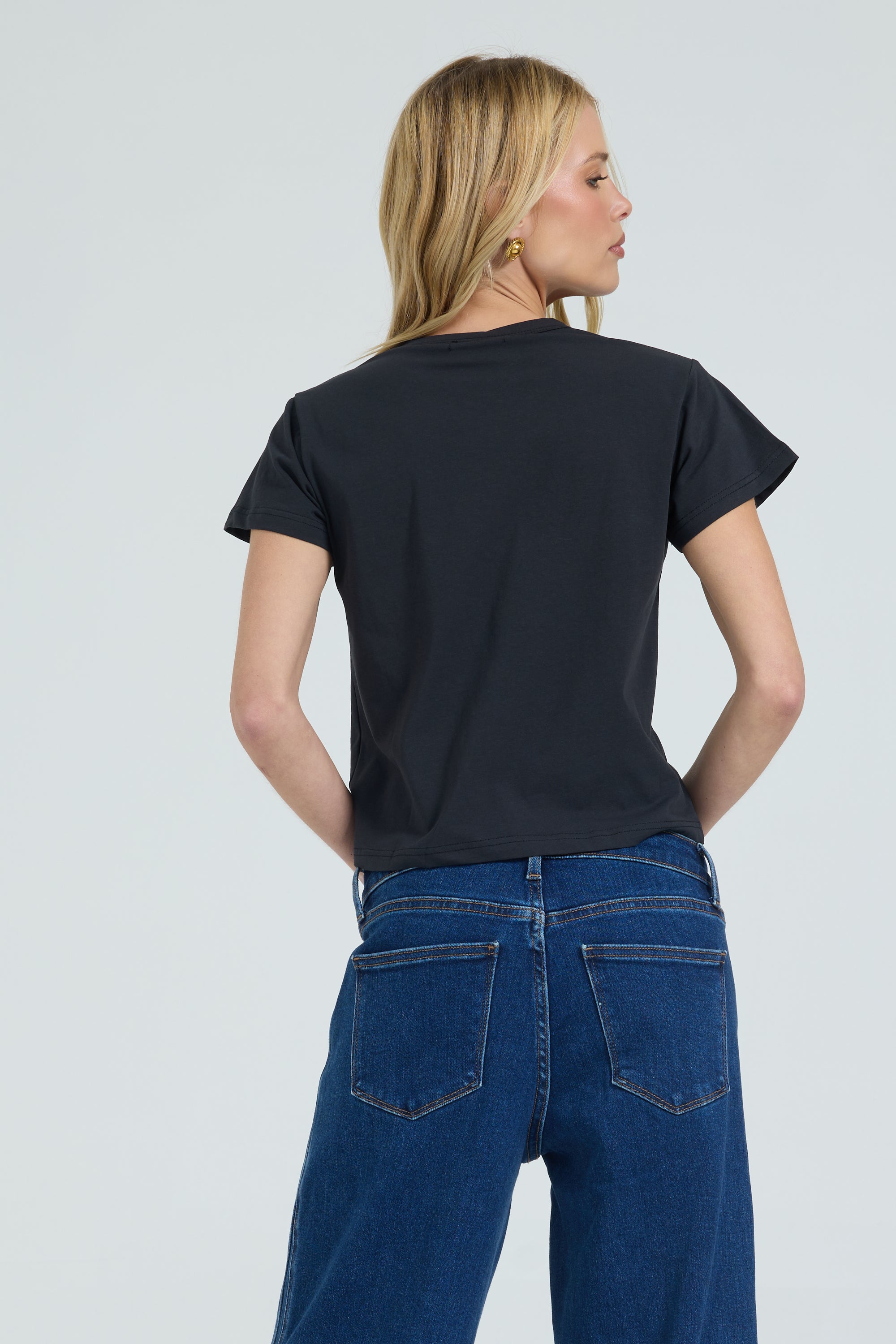 Basic B*tch Washed Black T-Shirt