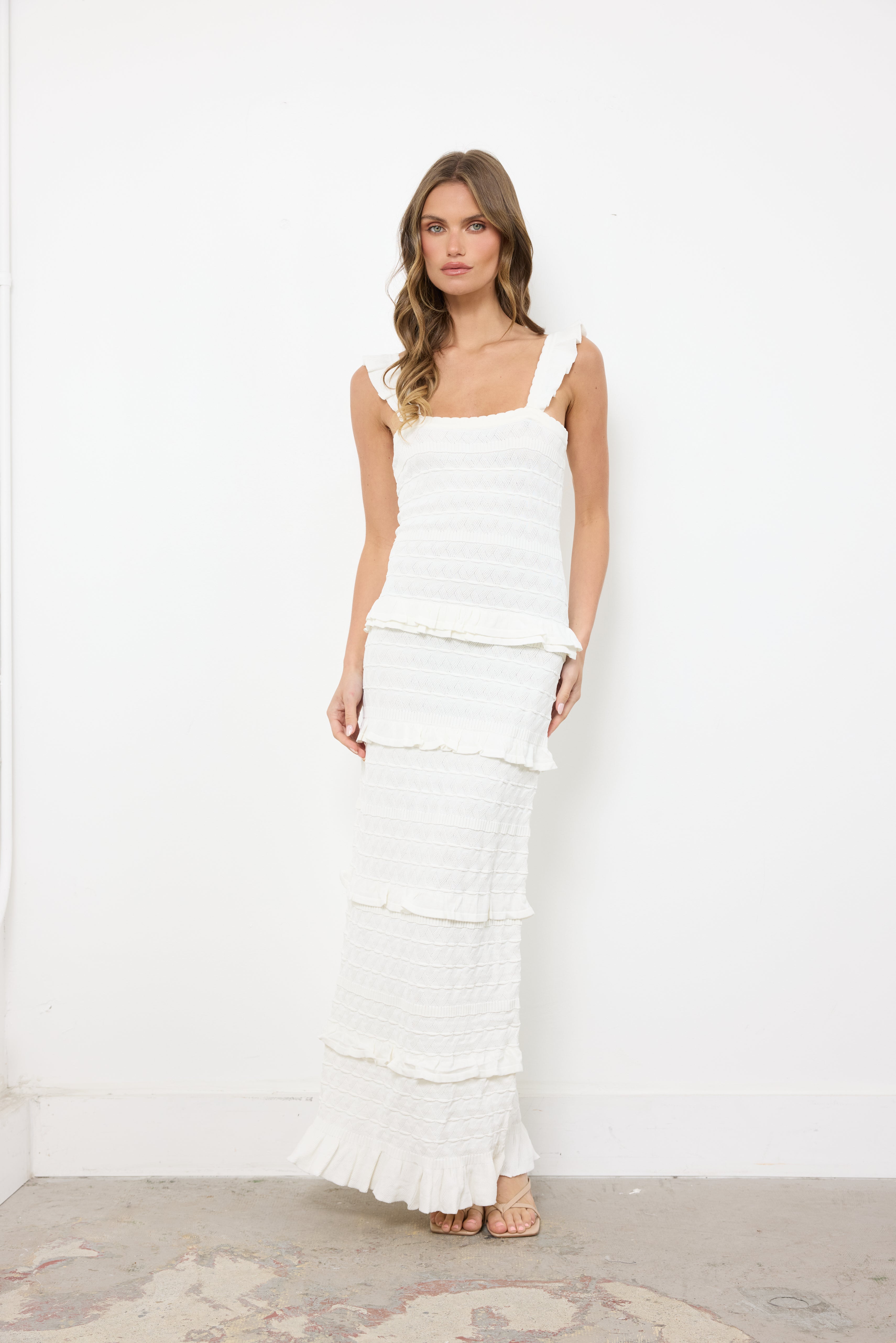 Ilya Off White Dress - Bobbles & Lace