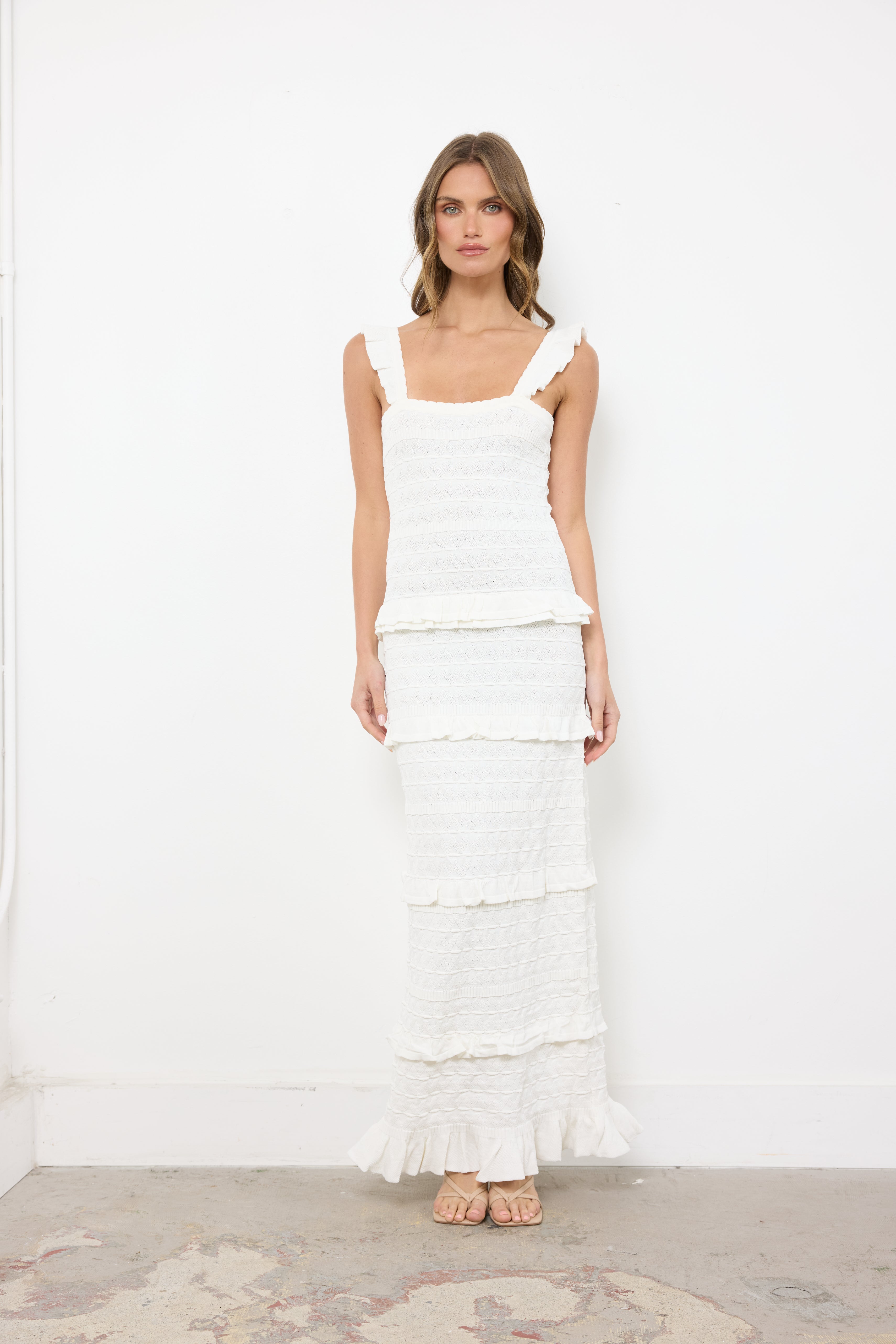 Ilya Off White Dress - Bobbles & Lace