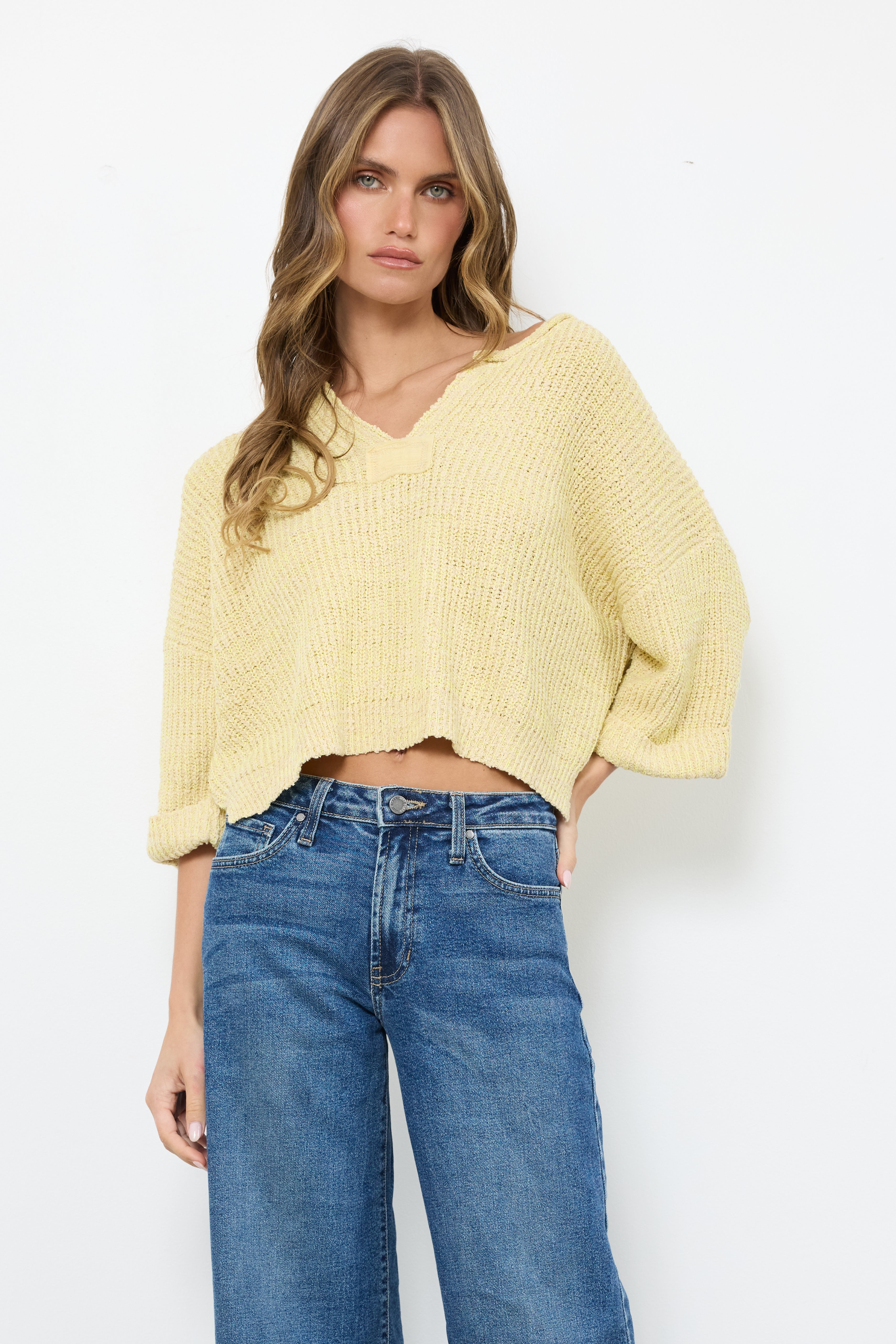 Loose The Attitude Yellow Top - Bobbles & Lace