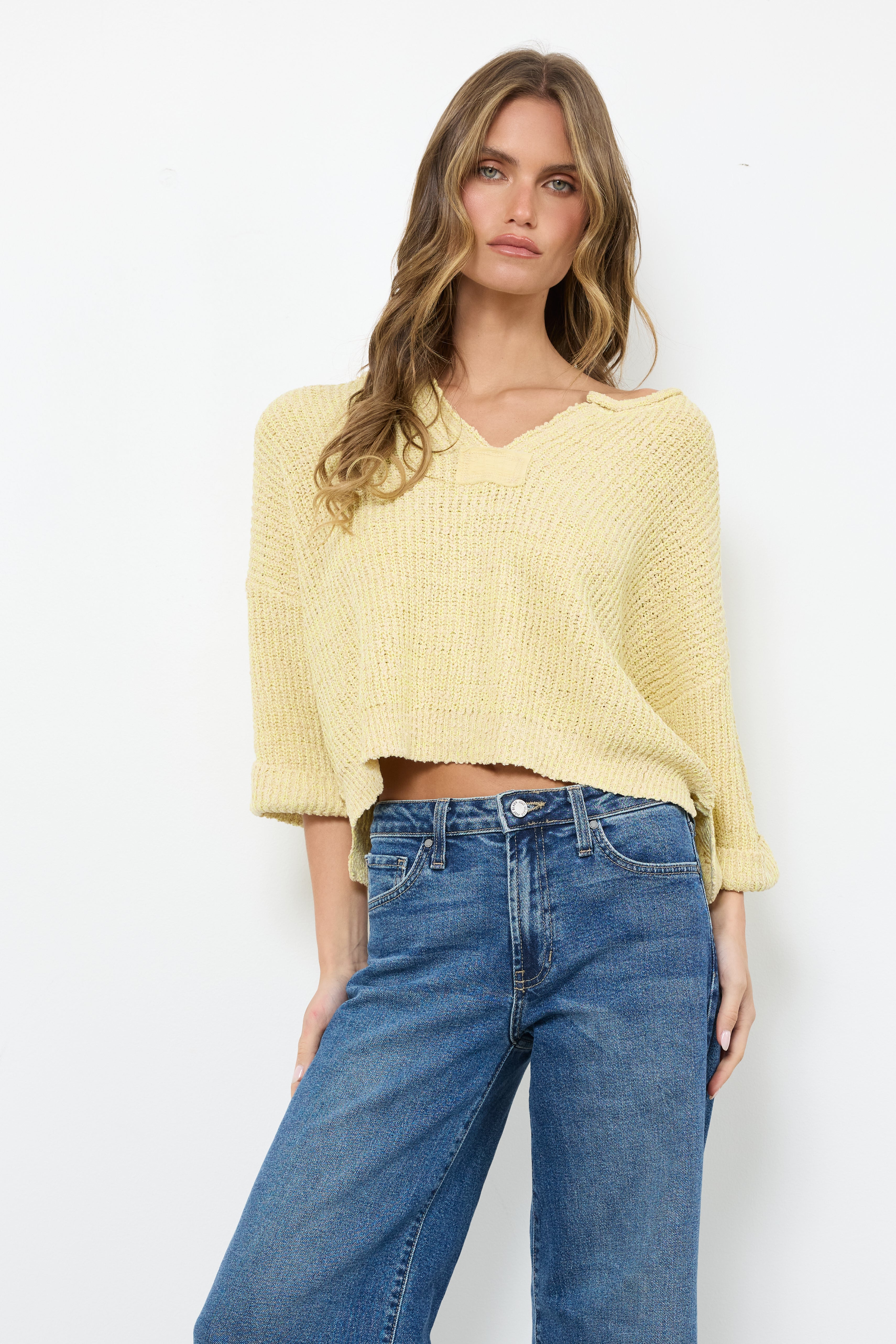 Loose The Attitude Yellow Top - Bobbles & Lace