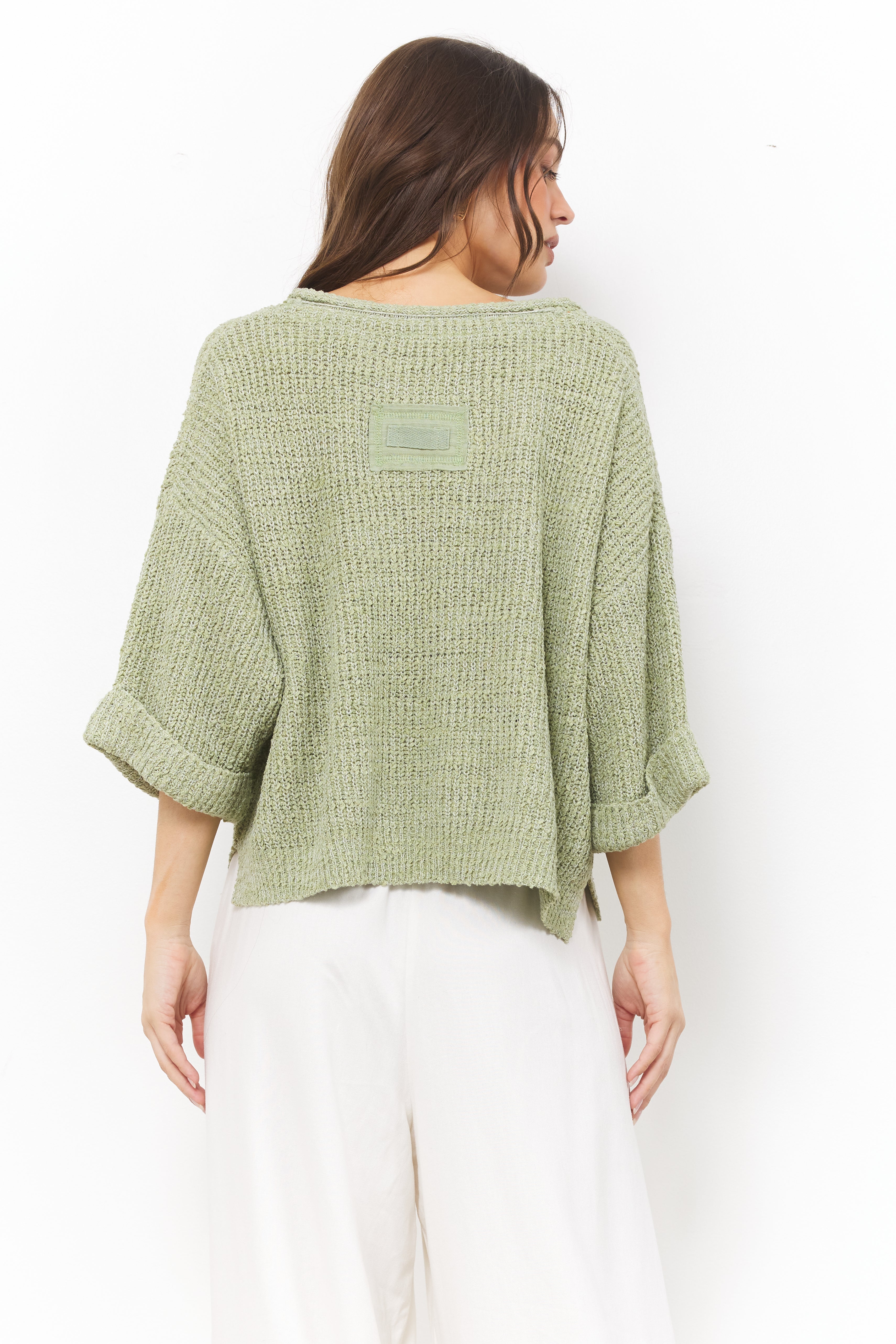 Loose The Attitude Sage Top - Bobbles & Lace