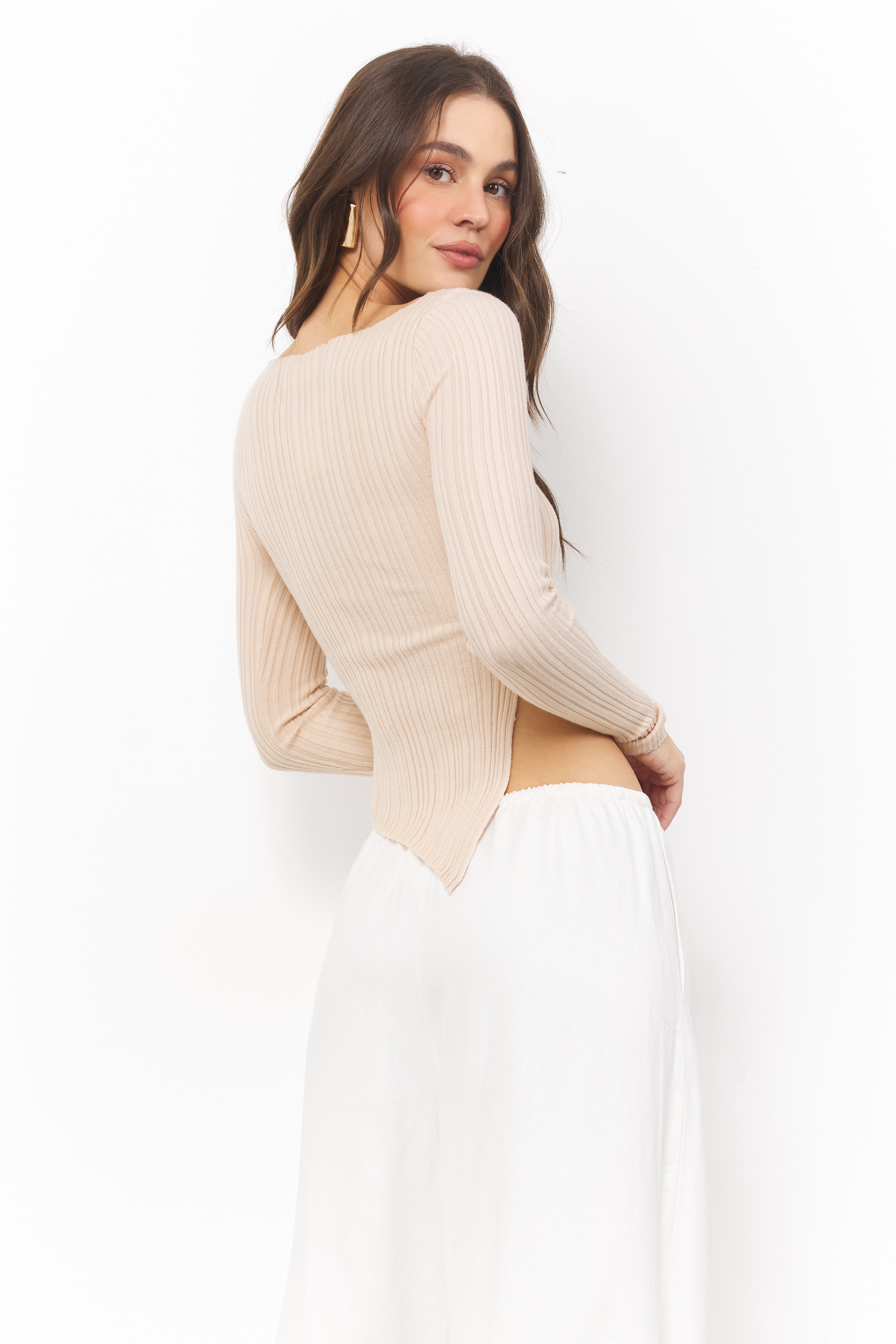 She's So Cool Tan Top - Bobbles & Lace