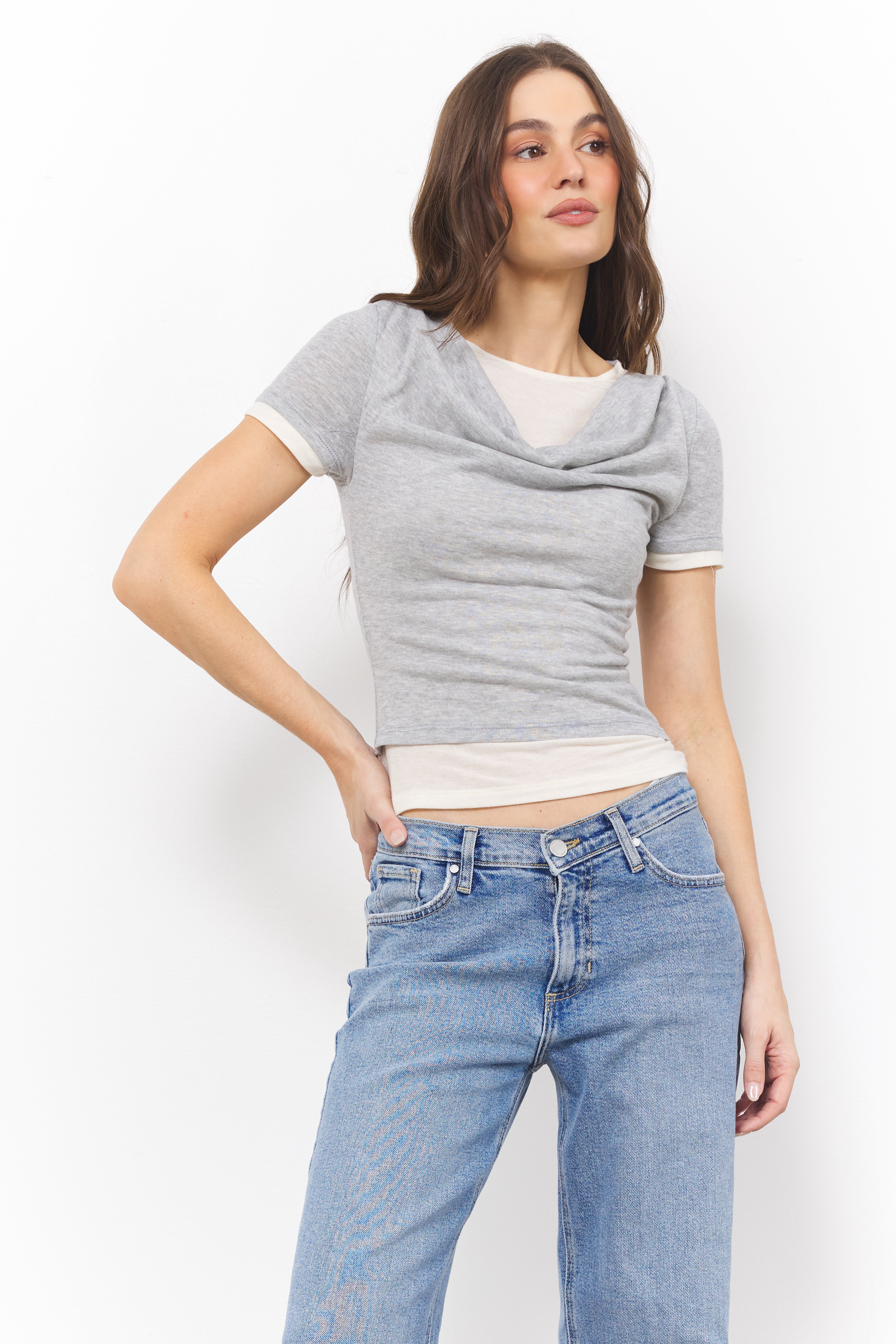 Heated Rivalry Light Grey Top - Bobbles & Lace