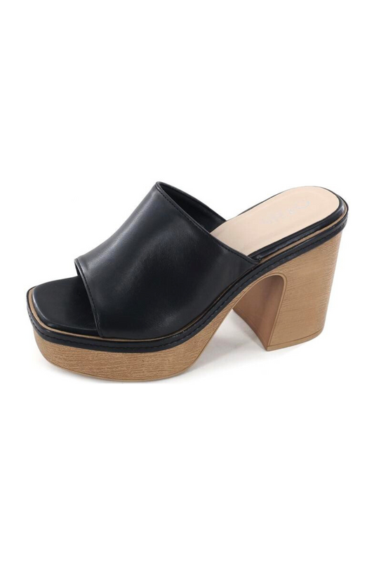 Mallory Black Platform Sandal