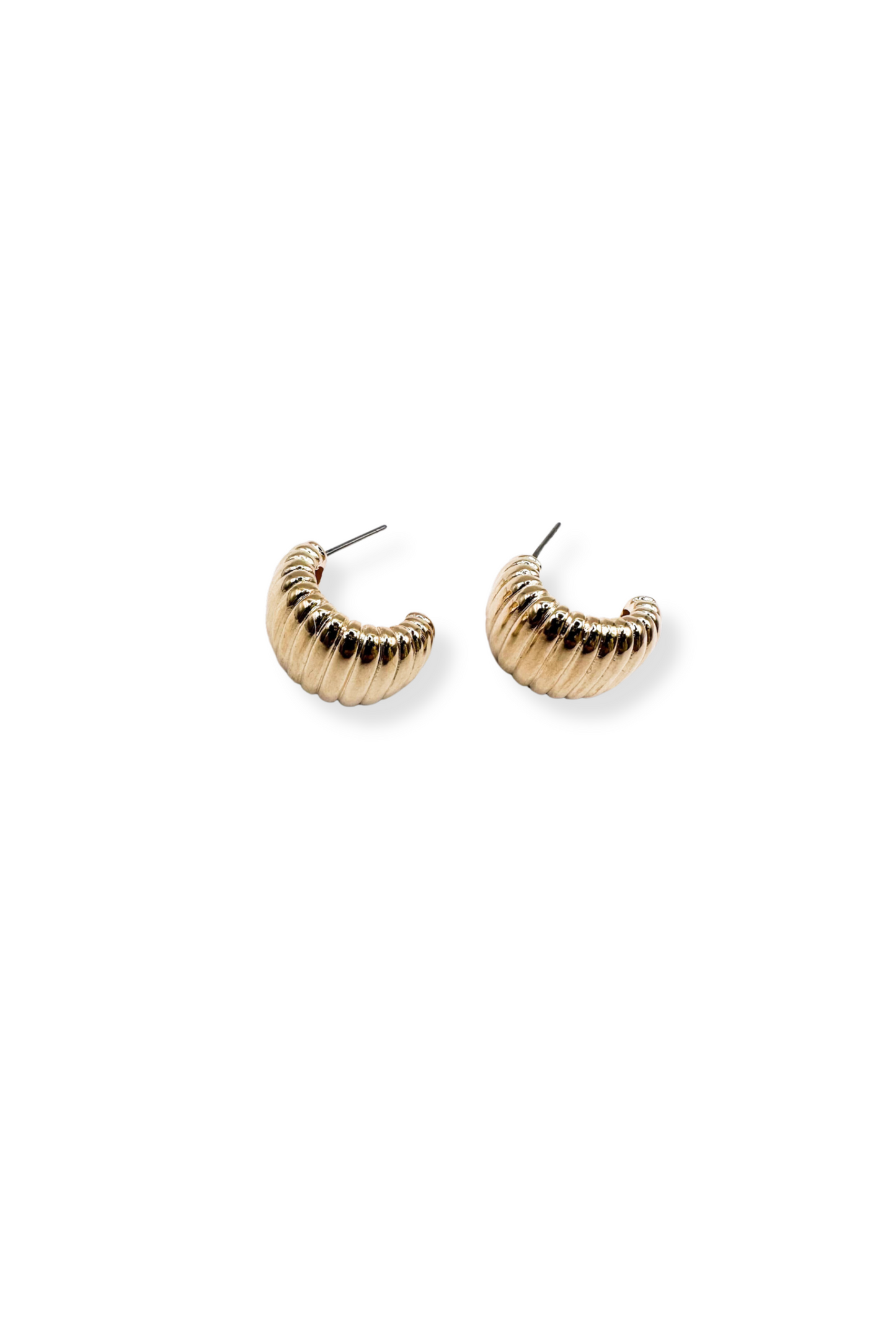 Roll Up Gold Plated Earrings
